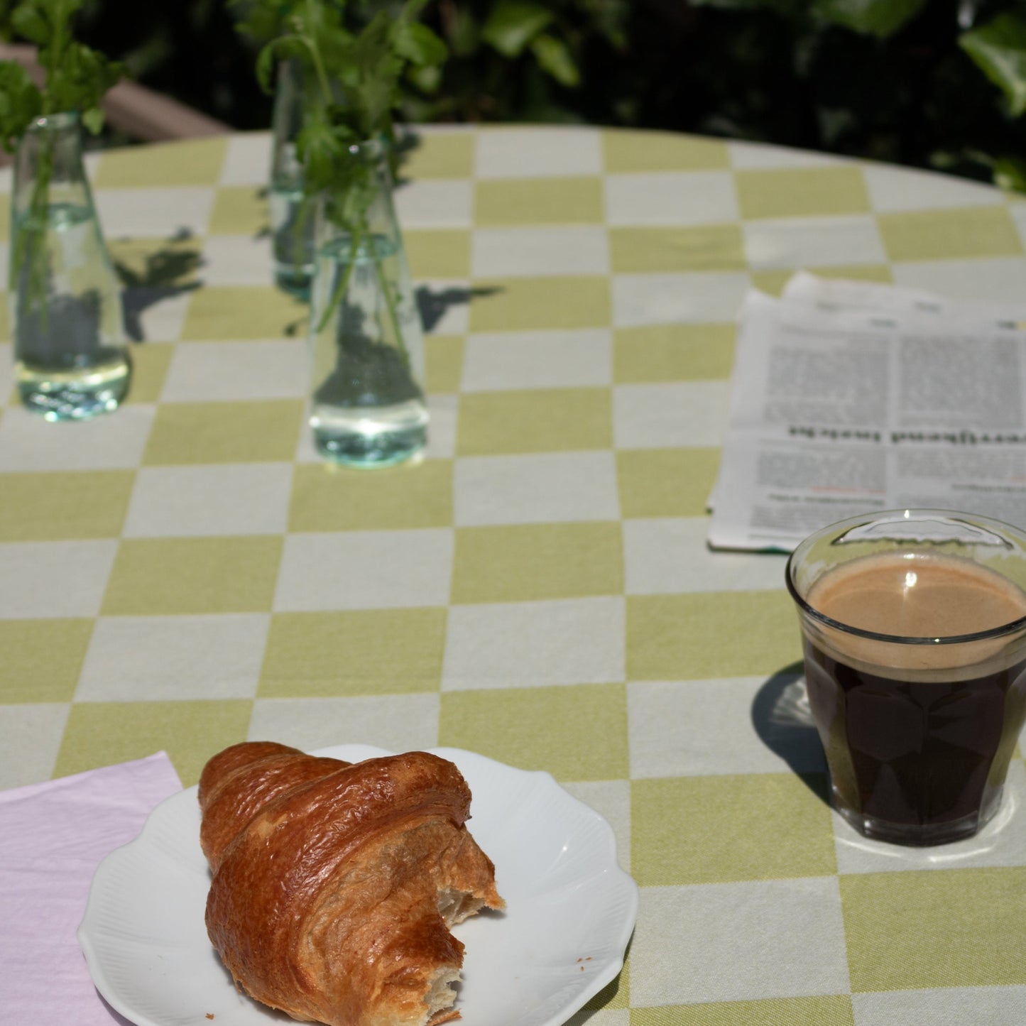 Table Label Groen Geblokt Tafelkleed