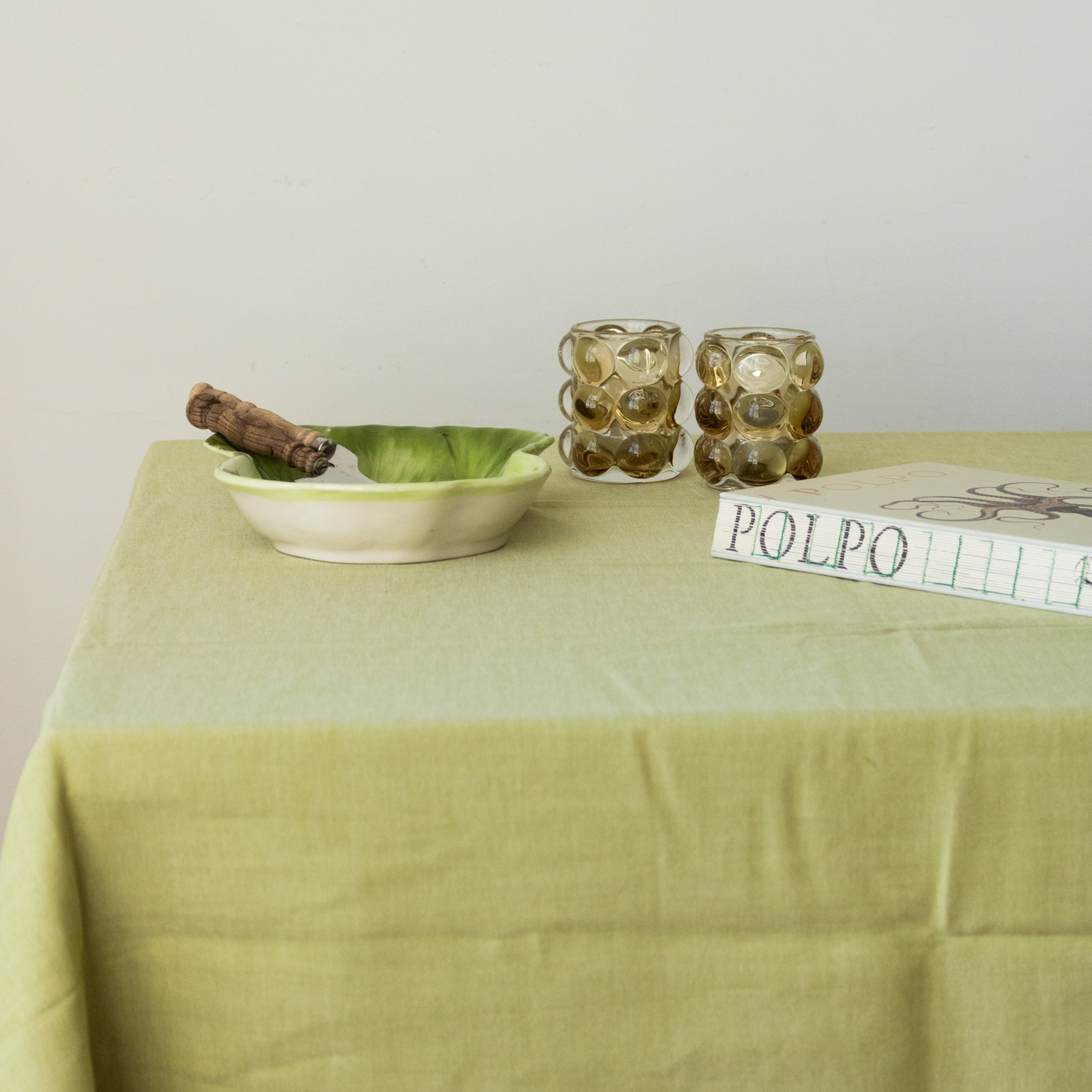 Table Label Groen Effen Tafelkleed