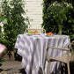 Table Label Paars Gestreept Tafelkleed