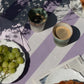 Table Label Paars Gestreept Tafelkleed