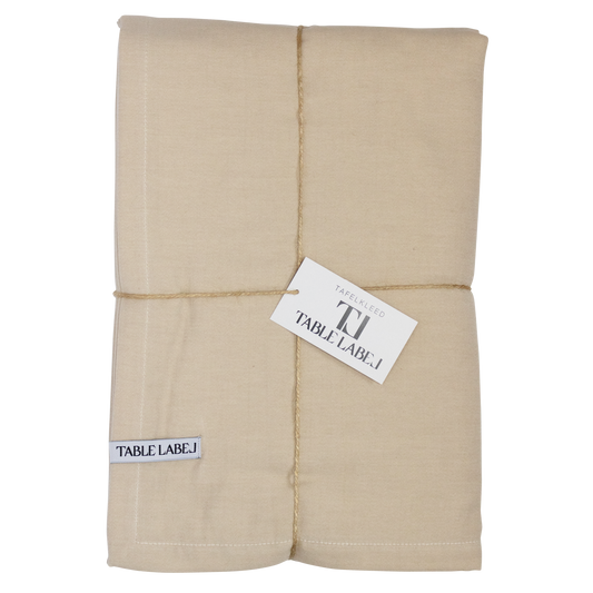 Table Label Beige Effen Tafelkleed