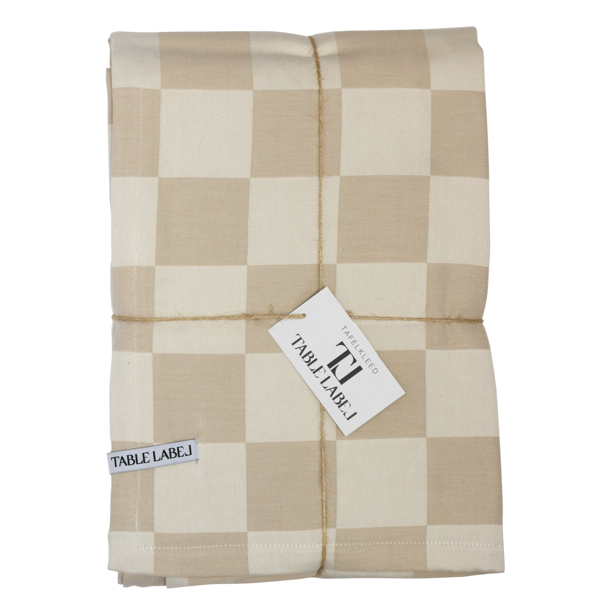 Table Sticker Beige Table Label Beige Geblokt Tafelkleed