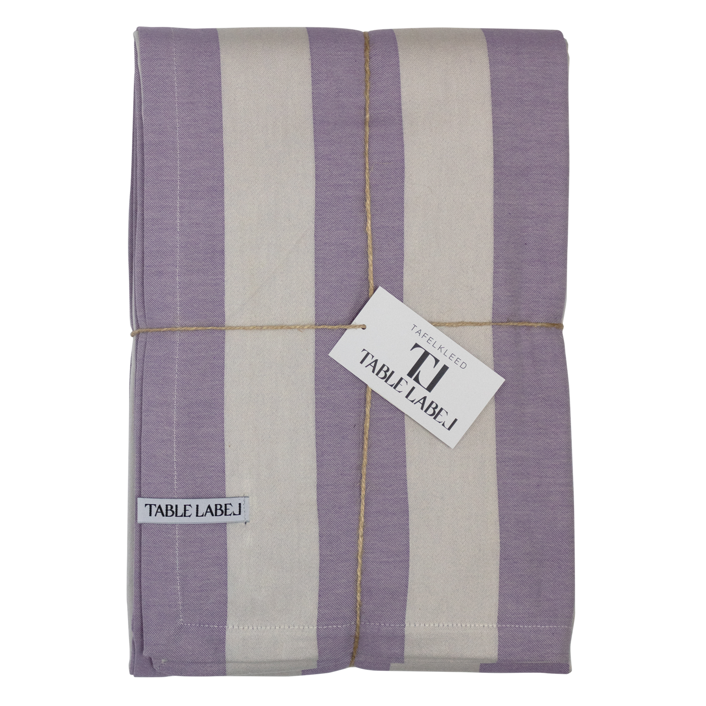 Table Label Paars Gestreept Tafelkleed