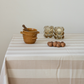 Table Label Beige Gestreept Tafelkleed